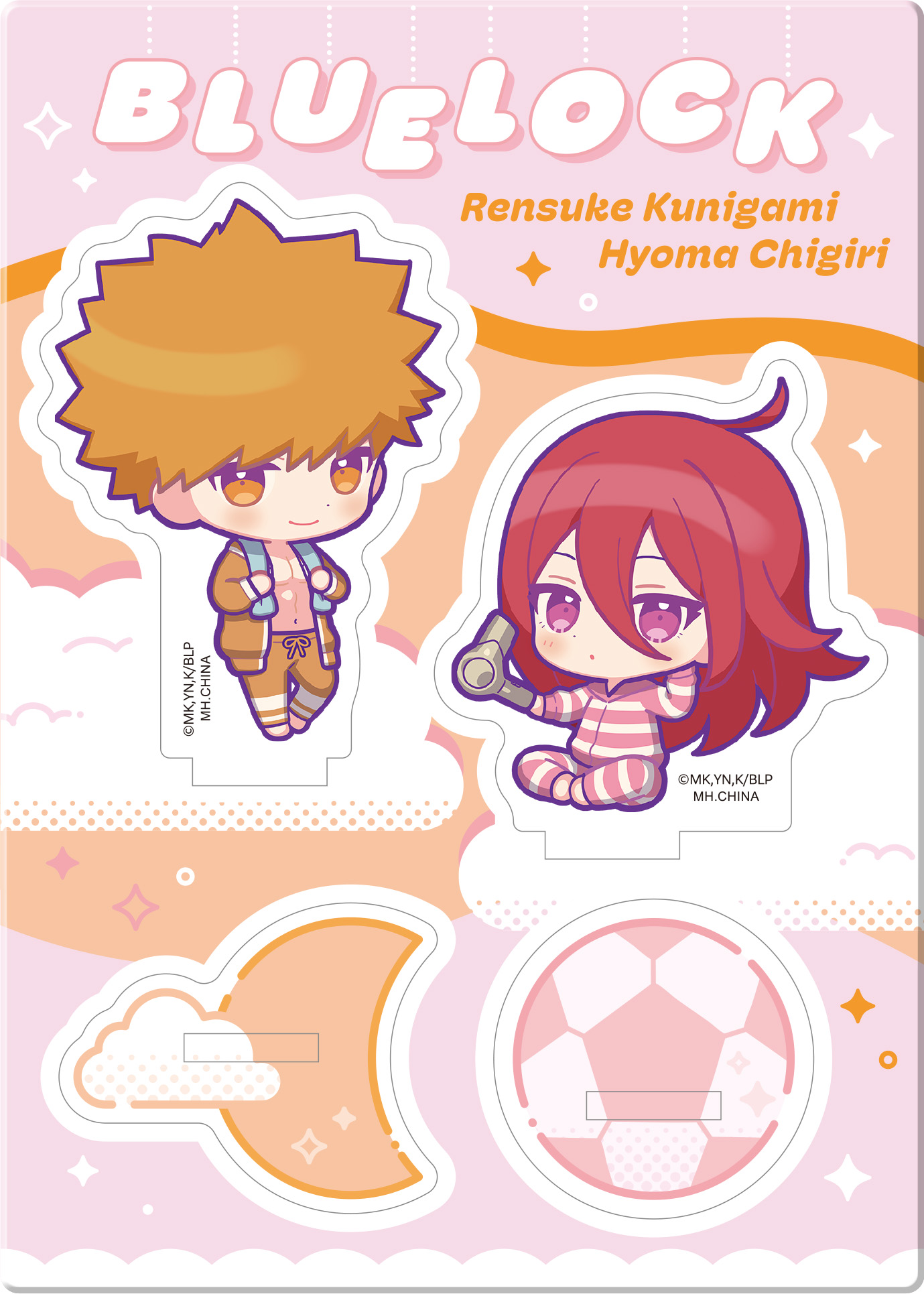 BLUELOCK - Rensuke Kunigami & Hyoma Chigiri Buddycolle Acrylic Stand Set ( Good Night Ver. ) image count 0